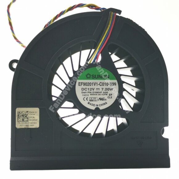Sunon EF90201V1-C010-S99 DC 12V 7.20W 4 Wires Cooling Fan