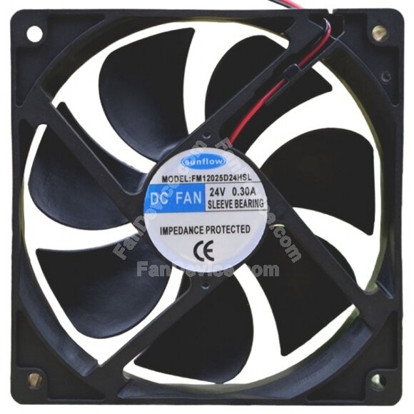 Sunflow FM12025D24HSL DC 24V 0.30A Sleeve Bearing Axial Cooling Fan