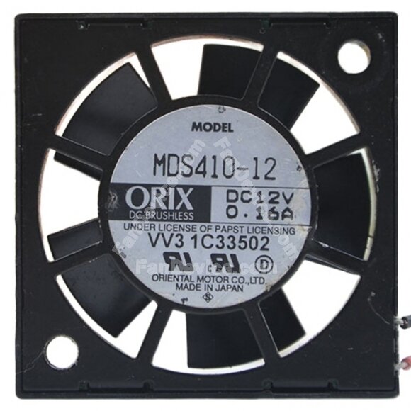 ORIX MDS410-12 DC 12V 0.16A 2 Wires Brushless Axial Cooling Fan