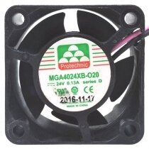 Protechnic MGA4024XB-O20 DC 24V 0.13A 2 Wires Axial Cooling Fan