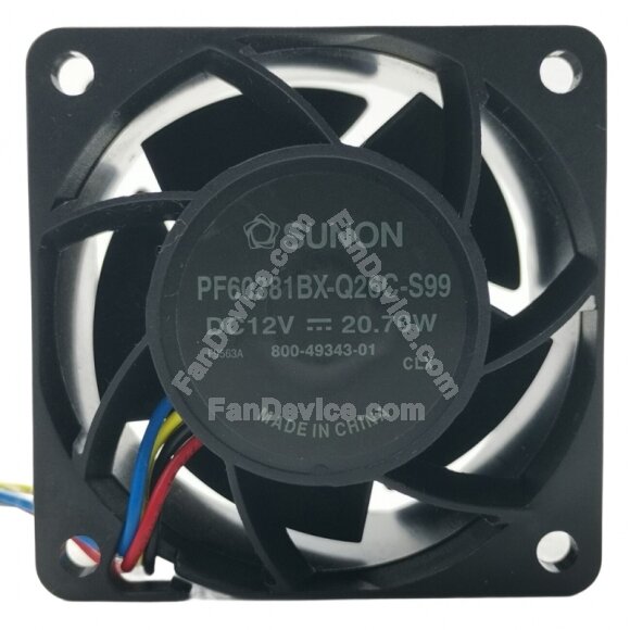 Sunon PF60381BX-Q26C-S99 DC 12V 20.70W 4 Wires Axial Cooling Fan