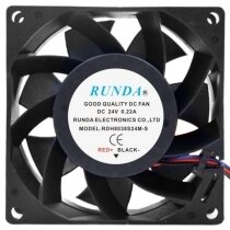 RUNDA RDH8038S24M-S DC 24V 0.22A 2 Wires / 3 Wires Axial Cooling Fan