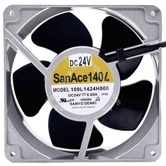 Sanyo Denki 109L1424H505 DC 24V 0.60A 2 / 3 / 4 Wires Axial Cooling Fan