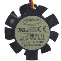 EVERFLOW T124010BU(2) DC 12V 0.18AMP 3 Wires Axial Cooling Fan