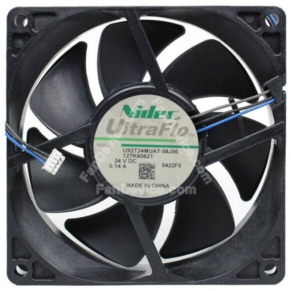 Nidec UltraFlo U92T24MUA7-58J56 DC 24V 0.14A 9225 Axial Cooling Fan