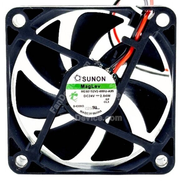 Sunon Maglev ME60152V2-000U-A99 DC 24V 2.04W 2 Wires Axial Cooling Fan