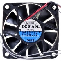ICFAN 0610-12 DC 12V 0.1A 2 Wires / 3 Wires 6010 Axial Cooling Fan