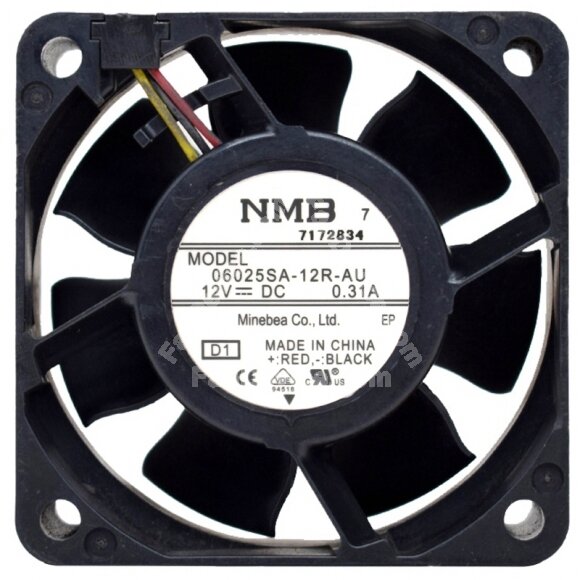 NMB 06025SA-12R-AU DC 12V 0.31A 2 / 3 / 4 Wires Axial Cooling Fan