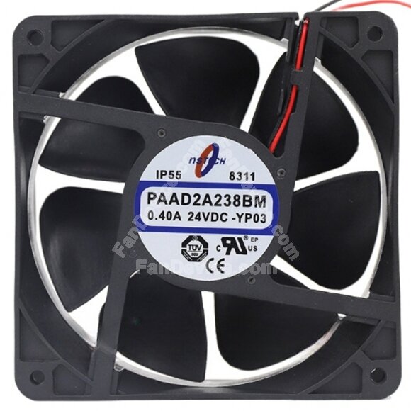NSTECH PAAD2A238BM DC 24V 0.40A 2 Wires 12038 Axial Cooling Fan