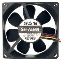 Sanyo Denki 109R0824S4D011 DC 24V 0.1A 2 / 3 Wires 8025 Axial Fan