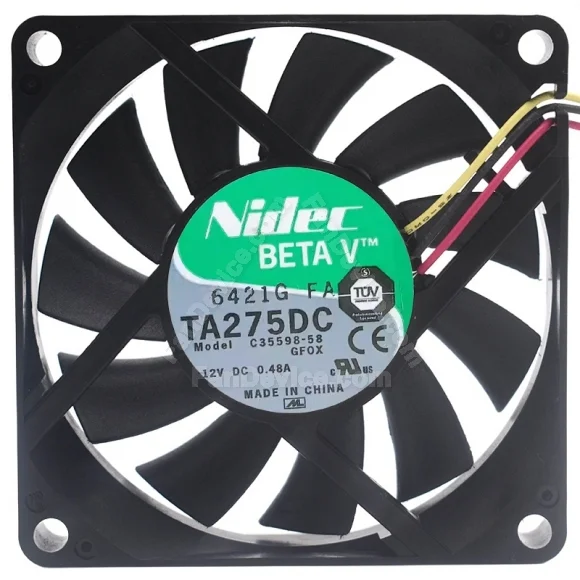 Nidec C35598-58 DC 12V 0.48A 3 Wires Axial Cooling Fan