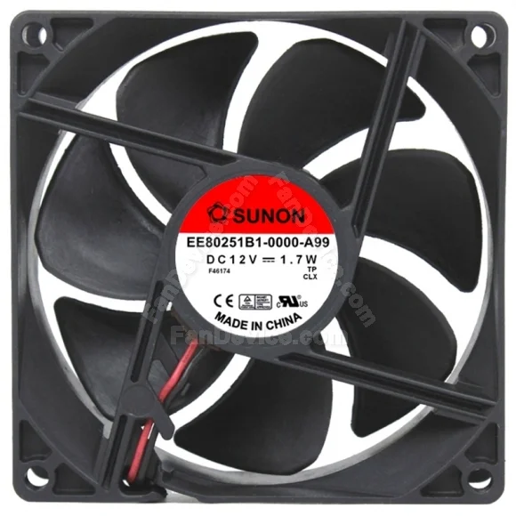 Sunon EE80251B1-0000-A99 DC 12V 1.7W 2 Wires Axial Cooling Fan