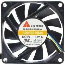 Y.S.TECH FD057010MB 5V 0.21A DC Brushless 3 Wires Axial Cooling Fan