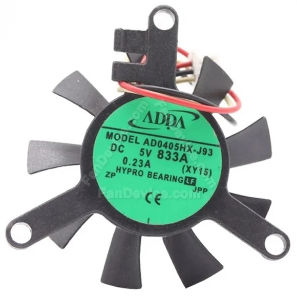 ADDA AD0405HX-J93 DC 5V 0.23A 3 Wires HYPRO Bearing Cooling Fan