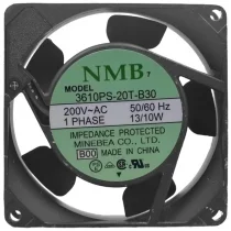 NMB 3610PS-20T-B30 200V 13/10W Impedance Protected 1 PHASE Cooling Fan