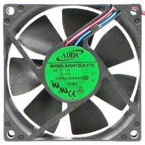 ADDA AD0812LX-C76 12V 0.10A 3 Wires HYPRO Bearing Cooling Fan