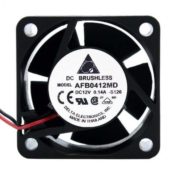 Delta AFB0412MD DC 12V 0.14A 2 Wires Axial Cooling Fan