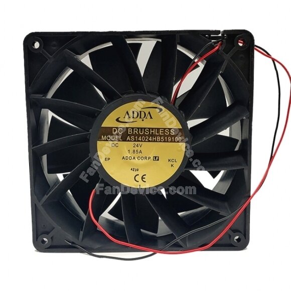 ADDA AS14024HB519100 DC 24V 1.85A 2 Wires Axial Cooling Fan