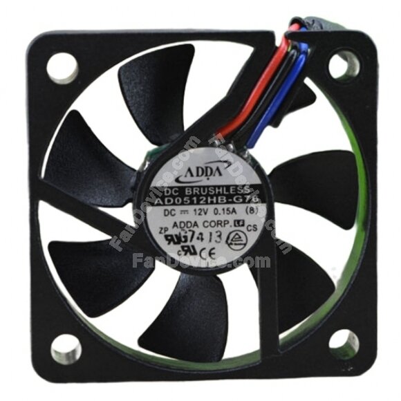 ADDA AD0512HB-G76 DC 12V 0.15A 5010 Axial Cooling Fan
