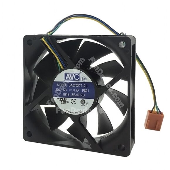 AVC DA07020T12U DC 12V 0.7A 2 Wires / 3 Wires / 4 Wires Axial Cooling Fan