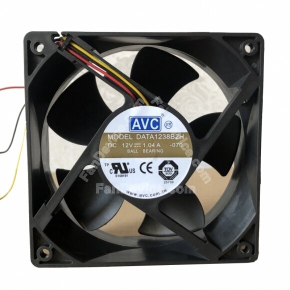 AVC DATA1238B2H DC 12V 1.04A 2 Wires / 3 Wires Axial Cooling Fan