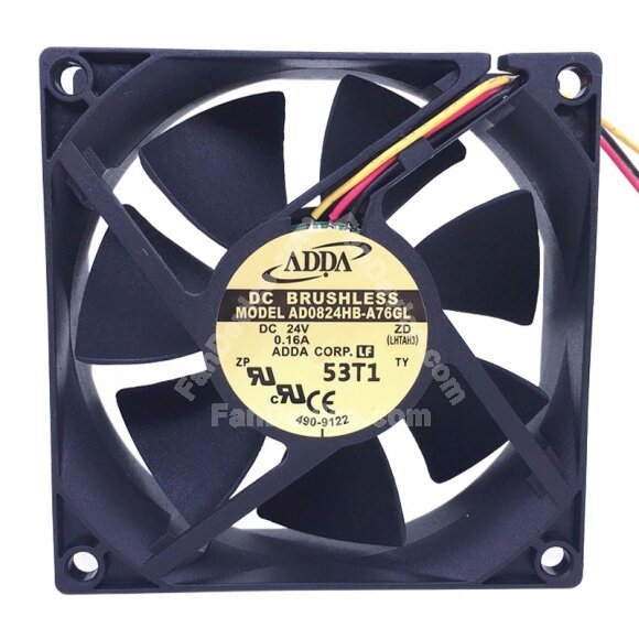 ADDA AD0824HB-A76GL DC 24V 0.16A 8025 Axial Brushless Cooling Fan