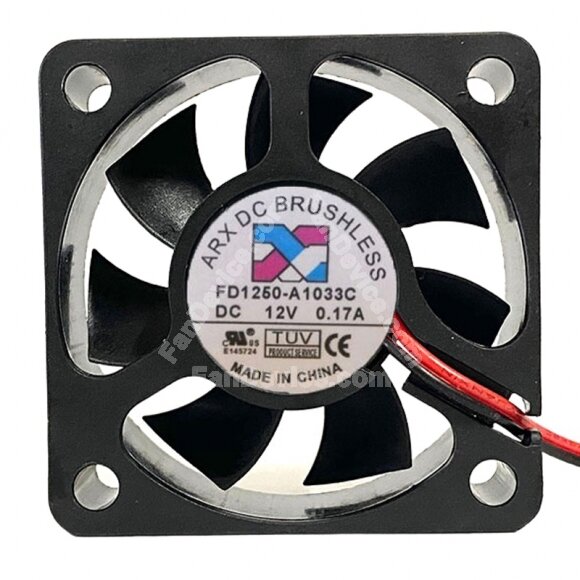 ARX FD1250-A1033C DC 12V 0.17A 5015 Axial Brushless Cooling Fan