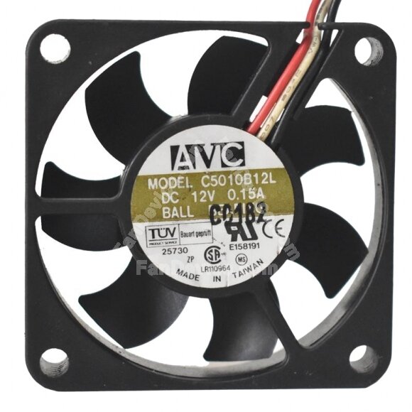 AVC C5010B12L DC 12V 0.15A 5010 Axial Ball Bearing Cooling Fan