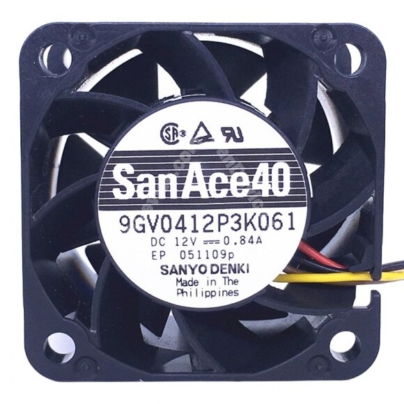 Sanyo Denki San Ace 40 9GV0412P3K061 DC 12V 0.84A 4028 PWM Axial Cooling Fan