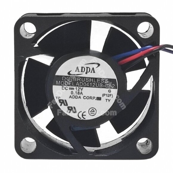ADDA AD0412UB-C52 DC 12V 0.18A 2 Wires / 3 Wires Axial Cooling Fan