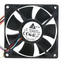 Delta AUB0812VH DC 12V 0.41A 2 Wires / 3 Wires / 4 Wires Axial Cooling Fan