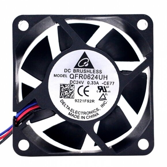 Delta QFR0624UH DC 24V 0.33A 2 Wires / 3 Wires Axial Cooling Fan