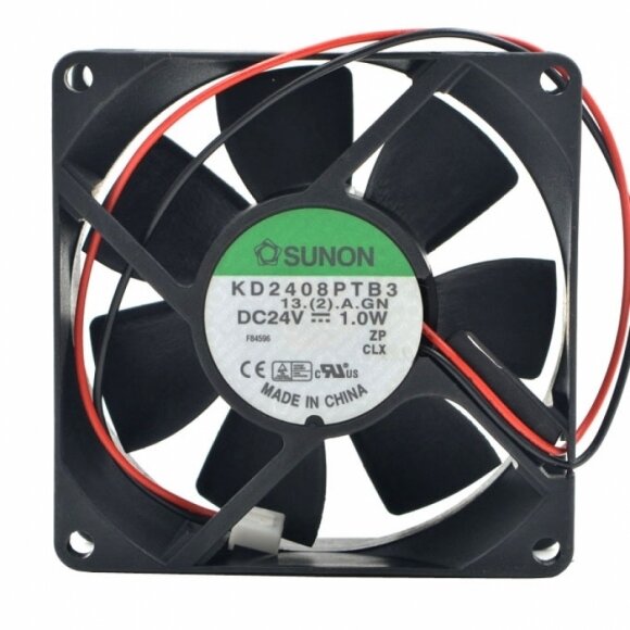 Sunon KD2408PTB3 DC 24V 1.0W 2 Wires Axial Cooling Fan