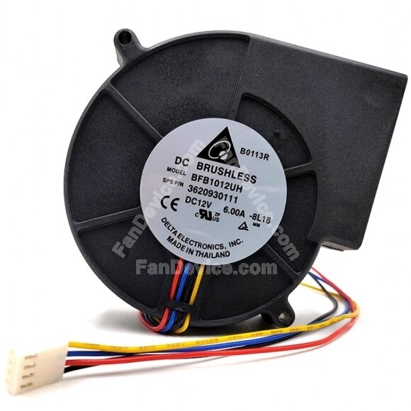 Delta BFB1012UH DC 12V 6.00A 2 Wires / 3 Wires / 4 Wires Blower Cooling Fan