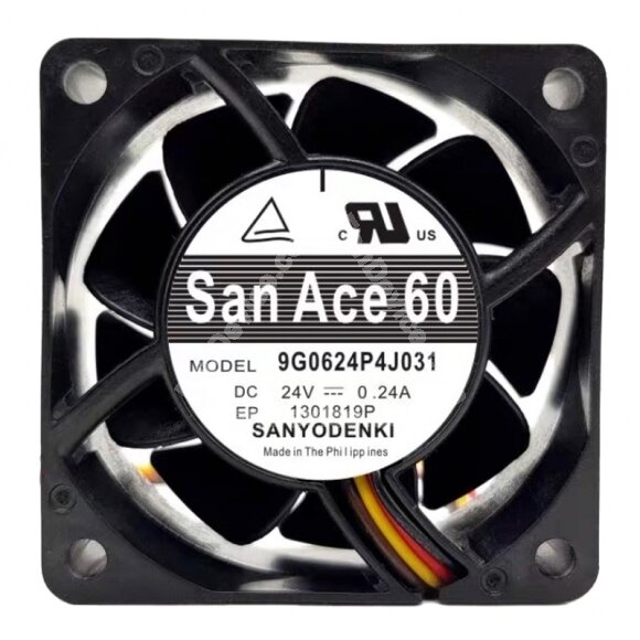 Sanyo Denki San Ace 60 9G0624P4J031 DC 24V 0.24A 6025 Axial Cooling Fan