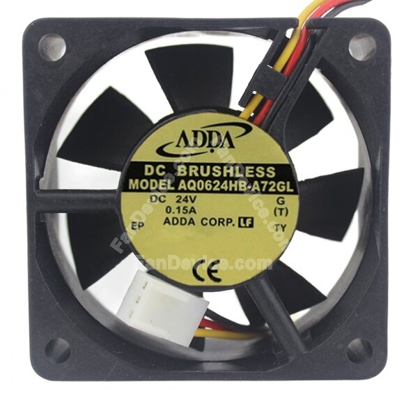 ADDA AQ0624HB-A72GL DC 24V 0.15A 6025 Axial Brushless Cooling Fan