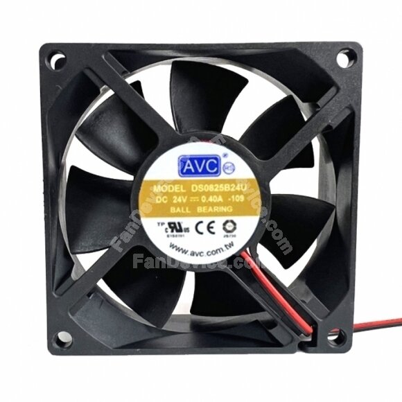 AVC DS08025B24U DC 24V 0.40A 2 Wires / 3 Wires Axial Cooling Fan