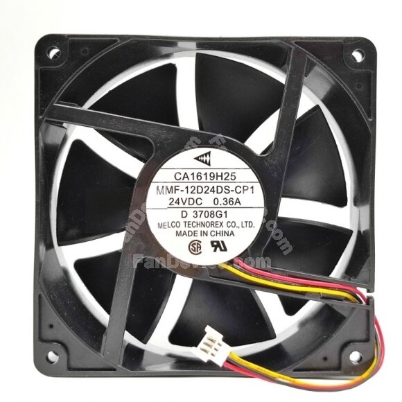 Mitsubishi CA1619H25 MMF-12D24DS-CP1 DC 24V 0.36A 3 Wires Axial Cooling Fan