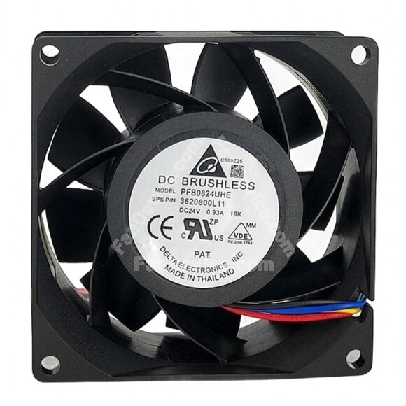 Delta PFB0824UHE DC 24V 0.93A 8038 Axial Cooling Fan