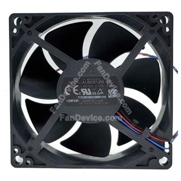 Delta AUB0812M DC 12V 0.17A 8025 Axial Brushless Cooling Fan