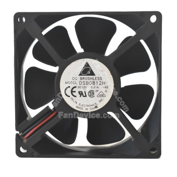 Delta DSB0812H DC 12V 0.21A 8025 Axial Brushless Cooling Fan