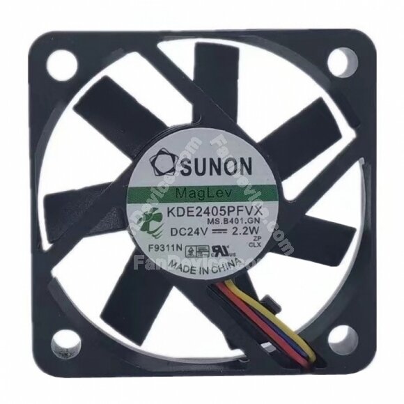 Sunon KDE2405PFVX DC 24V 2.2W 2 Wires / 3 Wires / 4 Wires Axial Cooling Fan