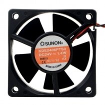 Sunon KDE2406PTS3 DC 24V 1.4W 2 Wires Axial Cooling Fan