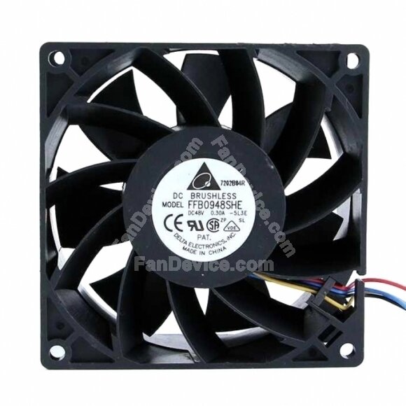 Delta FFB0948SHE DC 48V 0.30A 2 Wires / 3 Wires / 4 Wires Axial Cooling Fan
