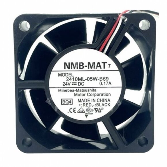 NMB 2410ML-05W-B69 DC 24V 0.17A 3 Wires Axial Cooling Fan