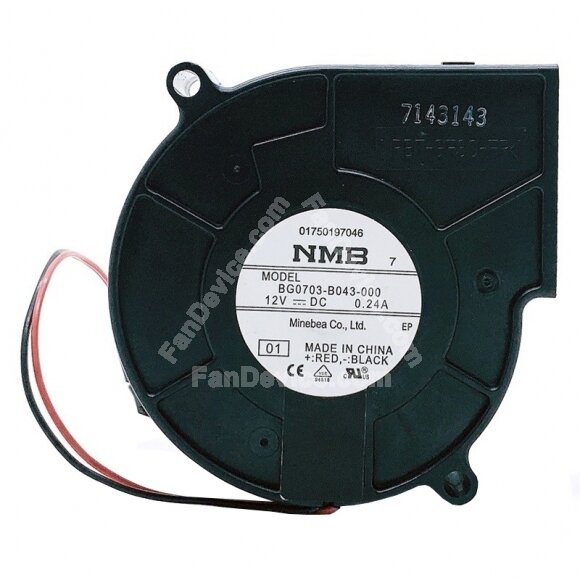 NMB BG0703-B043-000 DC 12V 0.24A 2 Wires Blower Cooling Fan