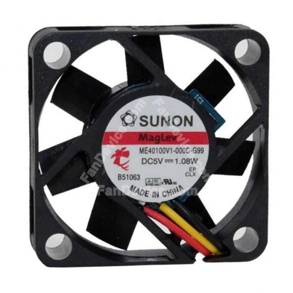 Sunon ME40100V1-000C-G99 DC 5V 1.08W 2 Wires / 3 Wires Axial Cooling Fan