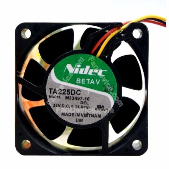 Nidec TA225DC M33497-16 DC 24V 0.14A 2 Wires / 3 Wires Axial Cooling Fan