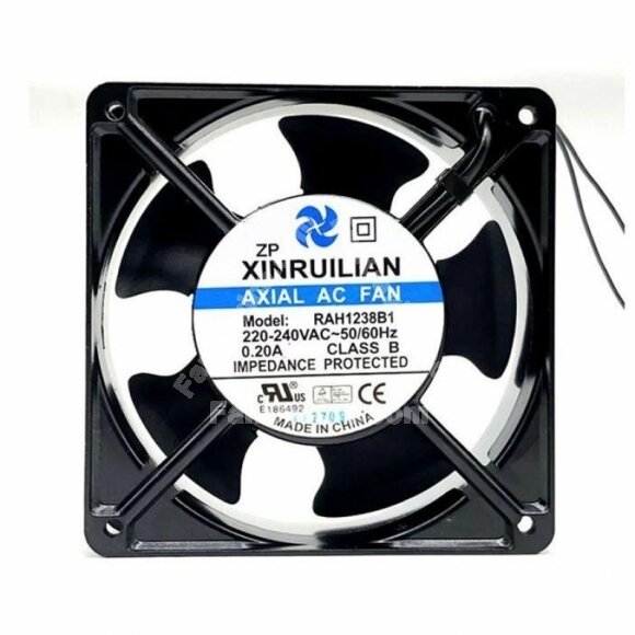 XINRUILIAN RAH1238B1 AC 220-240V 0.20A 2 Wires Axial Cooling Fan