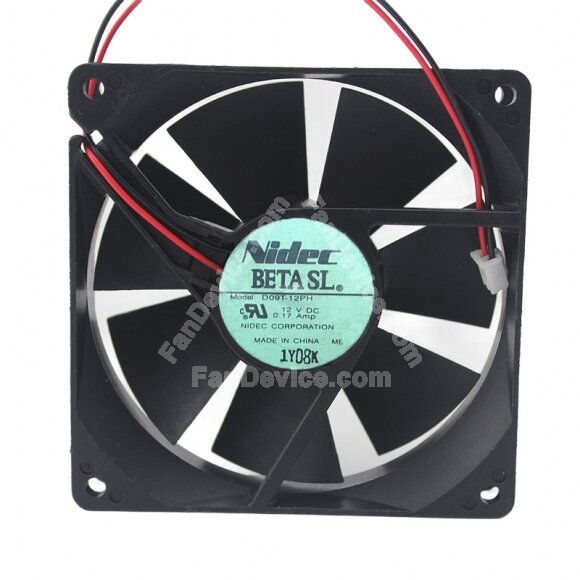 Nidec D09T-12PH DC 12V 0.17Amp 9225 Axial Cooling Fan